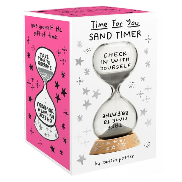 Graces Dawn® Hand-blown Glass Sand Timer Magnet Magnetic Hourglass Wood